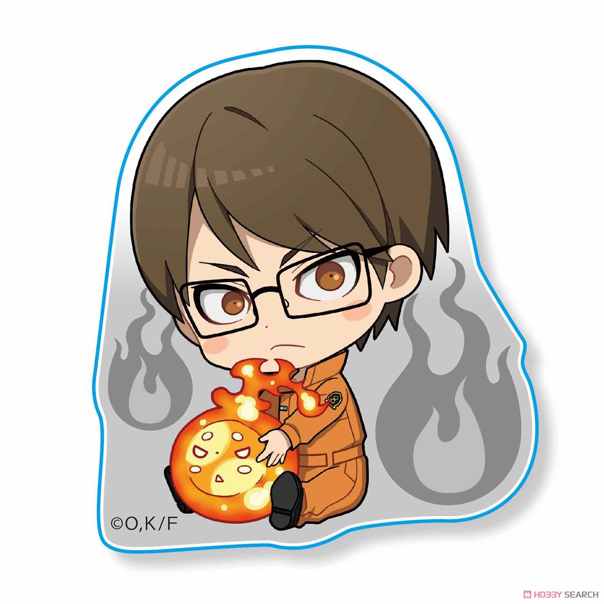 Gyugyutto Acrylic Badge Fire Force/Takehisa Hinawa (Anime Toy) Item picture1