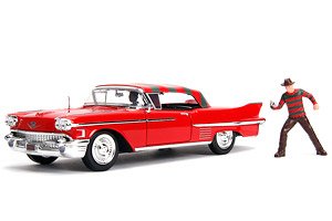 Cadillac 1958 w/Freddy Krueger (Nightmare On Elm Street) (Diecast Car)