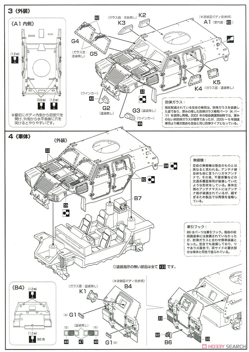 航空自衛隊 軽装甲機動車 (プラモデル) 設計図2