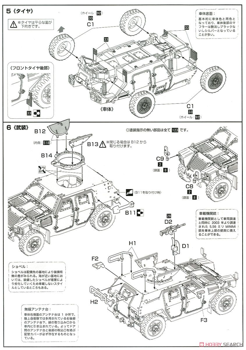 航空自衛隊 軽装甲機動車 (プラモデル) 設計図3