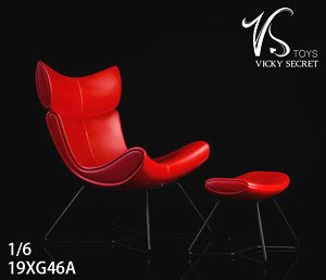 Chair & Footstool Set Red (Fashion Doll)
