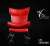 Chair & Footstool Set Red (Fashion Doll) Item picture2