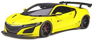 Honda NSX Customized Car by LB-Works (Yellow) (Diecast Car)