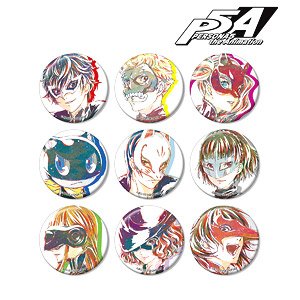 Persona5 the Animation Trading Ani-Art Can Badge Vol.2 (Set of 9) (Anime Toy)