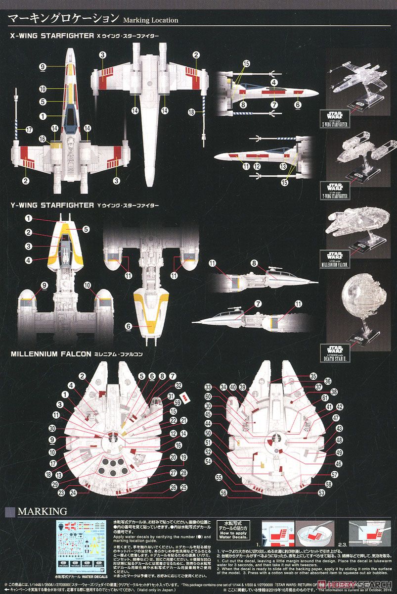 1/144＆1/350＆1/2700000 『スター・ウォーズ/ジェダイの帰還』 クリアビークルセット (プラモデル) 塗装1