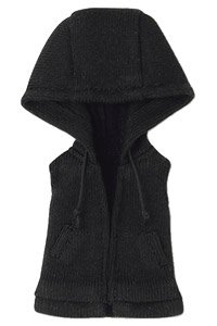 Sleeveless Hoodie (Black) (Fashion Doll)