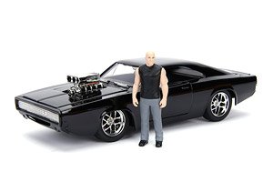 F&F ダッジ チャージャー ブラック ドミニク・トレット フィギュア付 (ミニカー)
