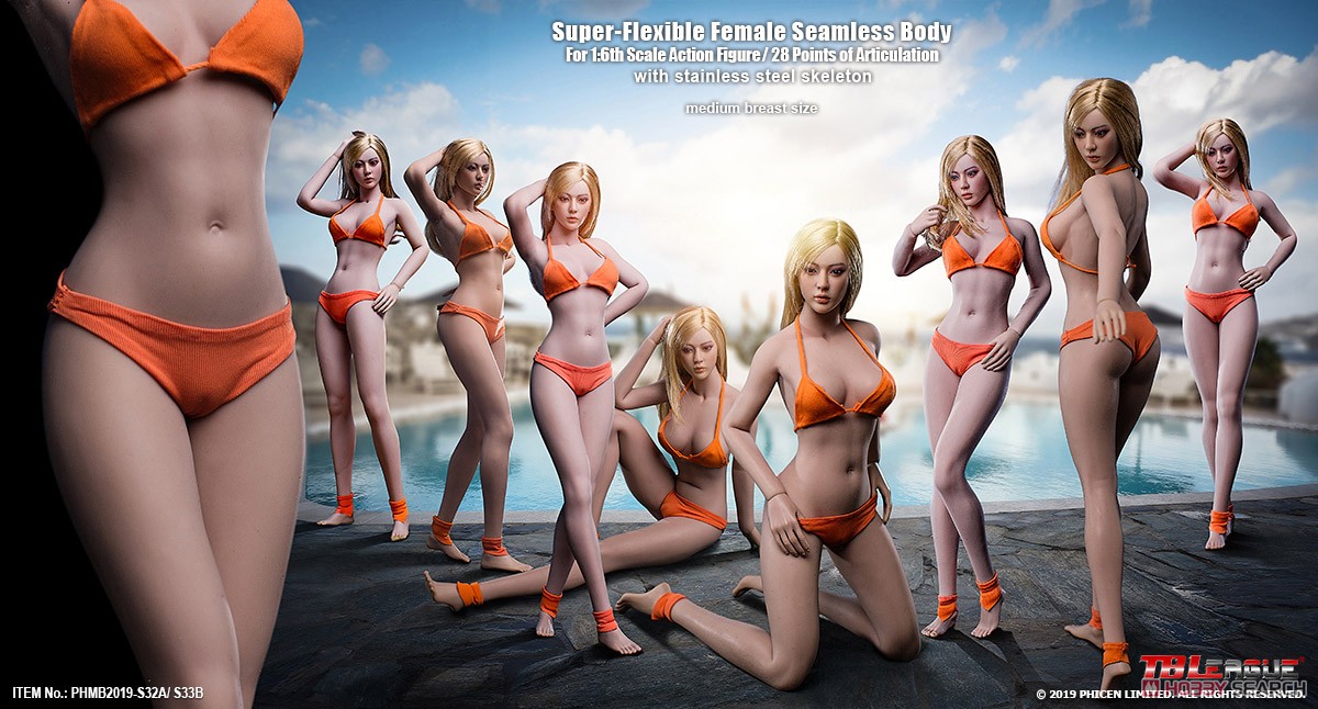 Super-Flexible Female Seamless Body Pale Medium Breast Size Model Figure S32A (Fashion Doll) Other picture3