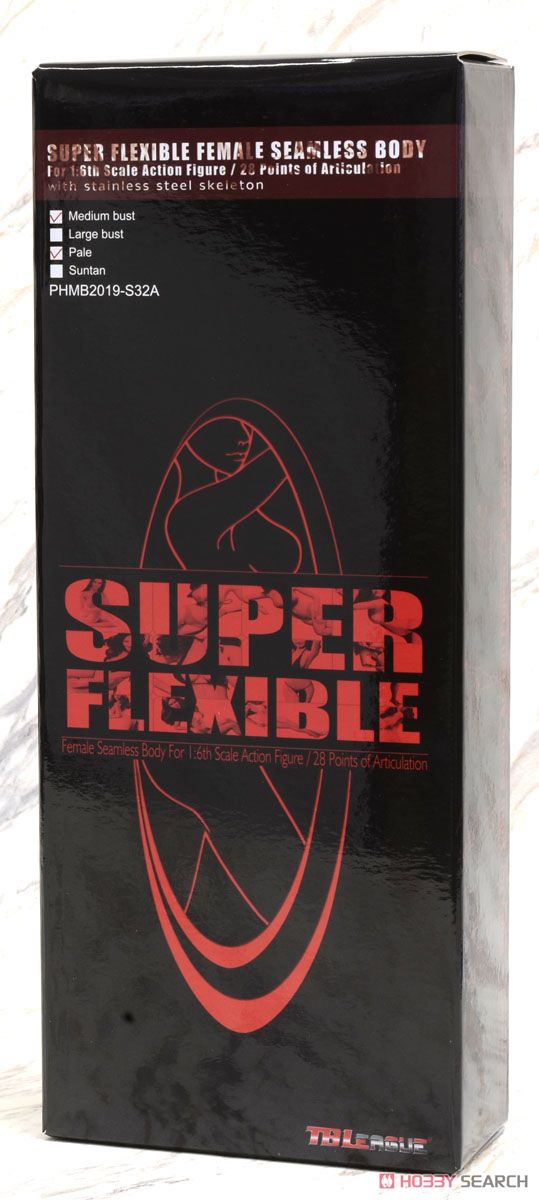Super-Flexible Female Seamless Body Pale Medium Breast Size Model Figure S32A (Fashion Doll) Package1