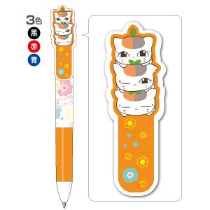 Natsume`s Book of Friends Nyanko-sensei 3 Color Ballpoint Pen Orange (Anime Toy)