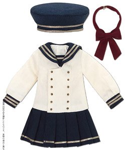 PNXS Gymnasium Sailor One-piece Set II (Navy x Off White) (Fashion Doll)