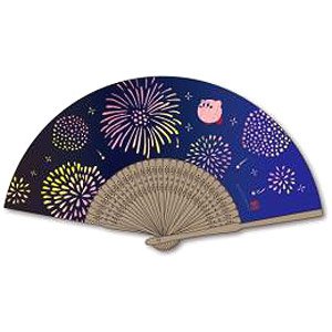 Kirby`s Dream Land Fuwafuwa Japanese Collection Japanese Folding Fan (4) Kirby and Fireworks (Anime Toy)