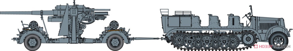 WW.II ドイツ軍 Sd.Kfz.7 8トンハーフトラック & 88mm 高射砲 Flak36/37 セット (プラモデル) その他の画像1