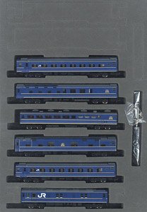 J.R. Limited Express Sleeping Passenger Cars Series 24 Type 25 (Hokutosei #1, #2) Standard Set (Basic 6-Car Set) (Model Train)