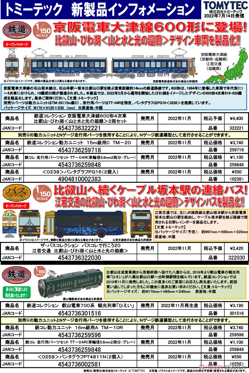 鉄道コレクション 叡山電車 700系 観光列車 「ひえい」 (鉄道模型) その他の画像6