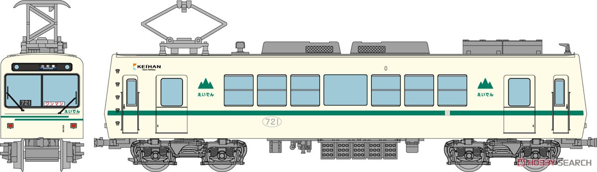 The Railway Collection Eizan Electric Car Series 700 #721 (Green) (Model Train) Other picture1