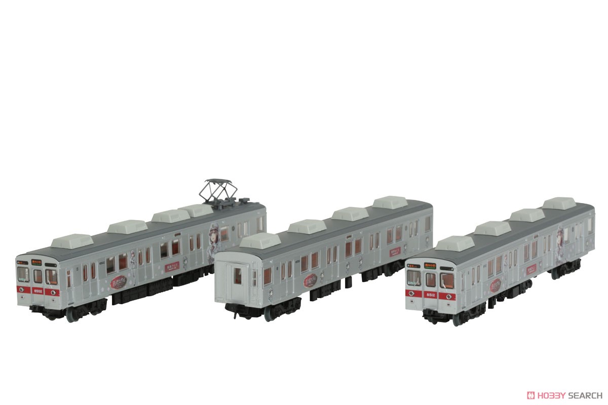 鉄道コレクション 長野電鉄 8500系 (T2編成) 鉄道むすめラッピング (3両セット) (鉄道模型) 商品画像1