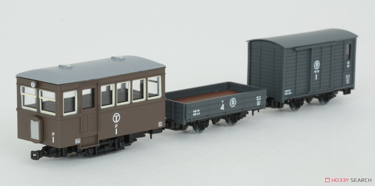 The Railway Collection Narrow Gauge 80 Tomii Electric Railway Nekoya Line JI1/TO4/WAFU1 Brown Color (3-Car Set) (Model Train) Item picture6