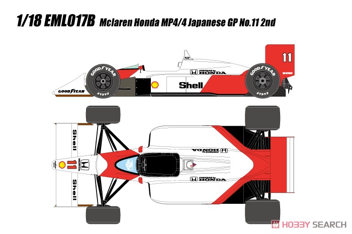 McLaren Honda MP4/4 Japanese GP 1988 2位 No.11 (ミニカー) その他の画像1