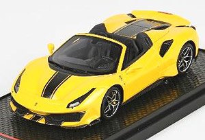 Ferrari 488 Pista Spider Yellow Modena / Black Stripe (Diecast Car)