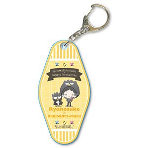 Motel Key Ring Bungo Stray Dogs x Sanrio Characters/Ryunosuke Akutagawa x Bad Badtz-Maru (Anime Toy)