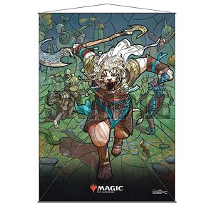 Ultra PRO Official Magic: The Gathering Wall Scrolls - War of the Spark Stained Glass Planeswalkers Ajani (Anime Toy)