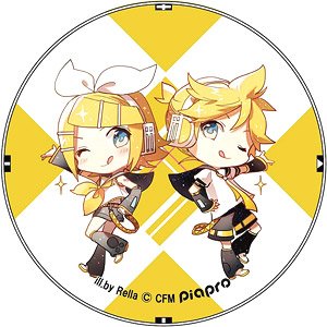 Pecomiku-chan Can Badge C Rin/Len (Anime Toy)