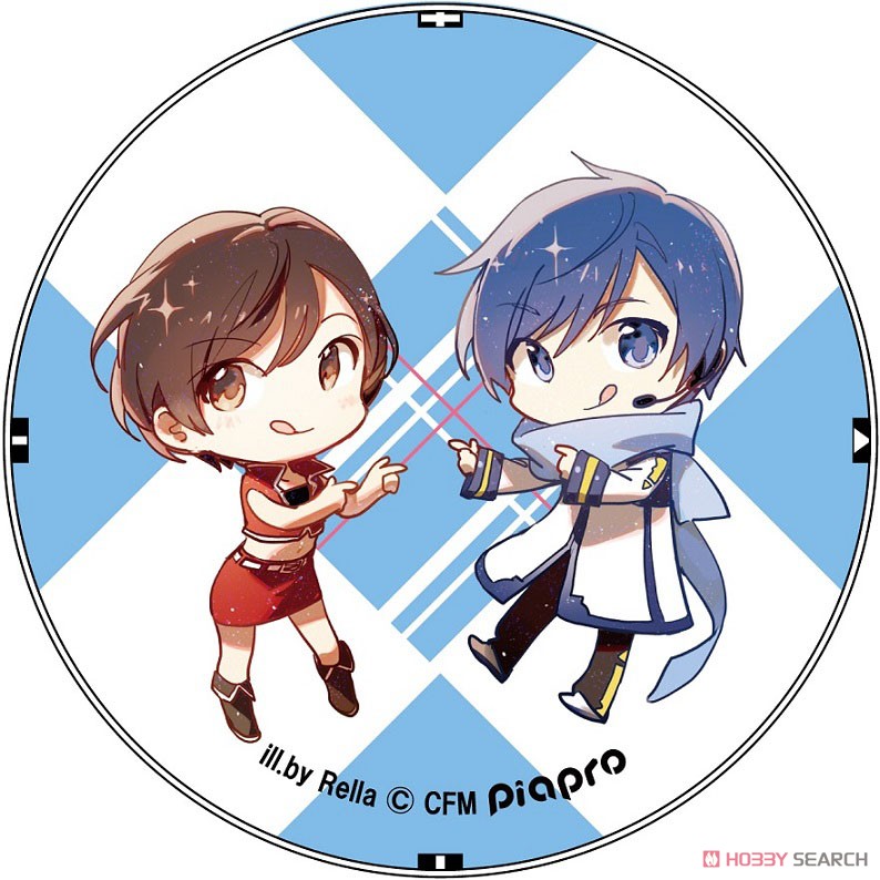Pecomiku-chan Can Badge D Kaito/Meiko (Anime Toy) Item picture1
