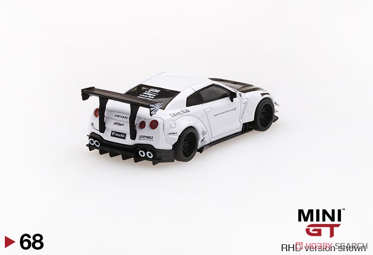 LB★WORKS Nissan GT-R R35 タイプ2 リアウイング バージョン3 ホワイト (右ハンドル) (ミニカー) 商品画像2