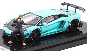 LB Works Aventador Peppermint Green LBWK特注品 フィギュア付属 (ミニカー)