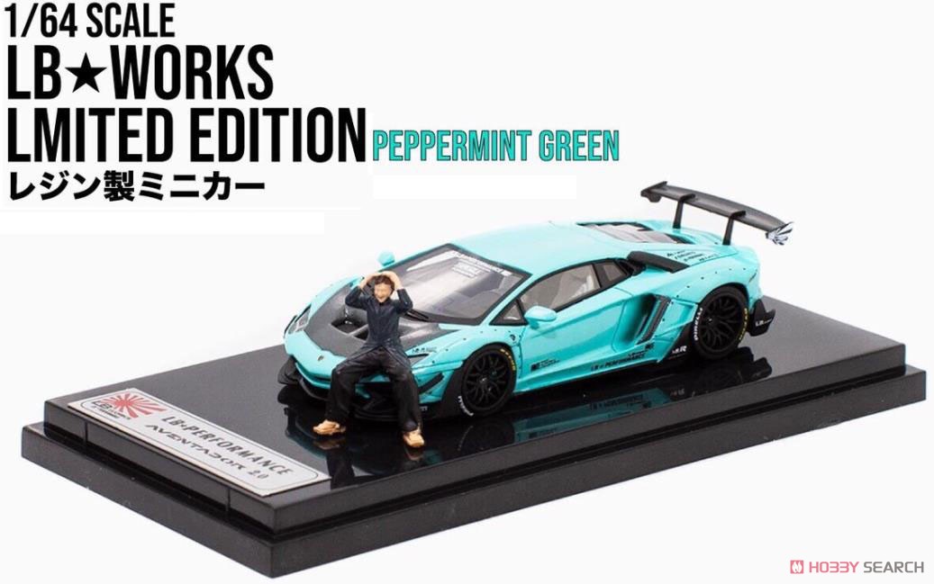 LB Works Aventador Peppermint Green LBWK特注品 フィギュア付属 (ミニカー) 商品画像1