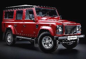 Land Rover Defender 110 RHD Diecast Chassis Red (Diecast Car)