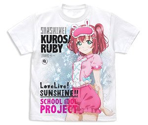 ラブライブ！サンシャイン!! 黒澤ルビィ フルグラフィックTシャツ パジャマVer. WHITE M (キャラクターグッズ)