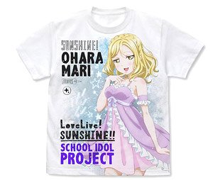 ラブライブ！サンシャイン!! 小原鞠莉 フルグラフィックTシャツ パジャマVer. WHITE S (キャラクターグッズ)