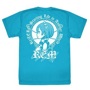 Re:ゼロから始める異世界生活 横顔のレム ドライTシャツ TURQUOISE BLUE XL (キャラクターグッズ)