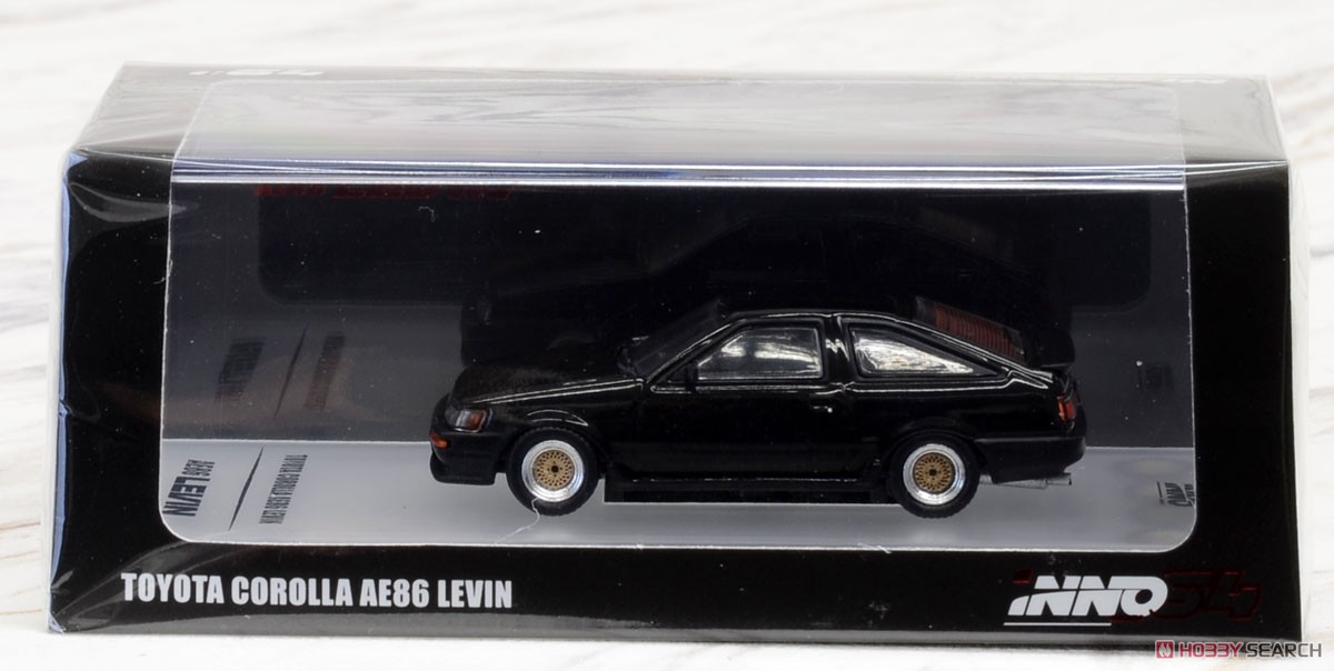 Toyota Corolla Levin AE86 Black w/Wheel Set, Decal (Diecast Car) Package1