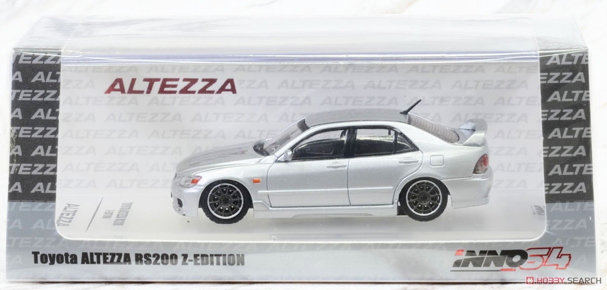 トヨタ アルテッツァ RS200 Z-Edition シルバー 交換用ホイールセット、デカール付 (ミニカー) パッケージ1