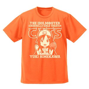 The Idolm@ster Cinderella Girls Theater Chingeki Yuki Himekawa Dry T-Shirts Orange M (Anime Toy)