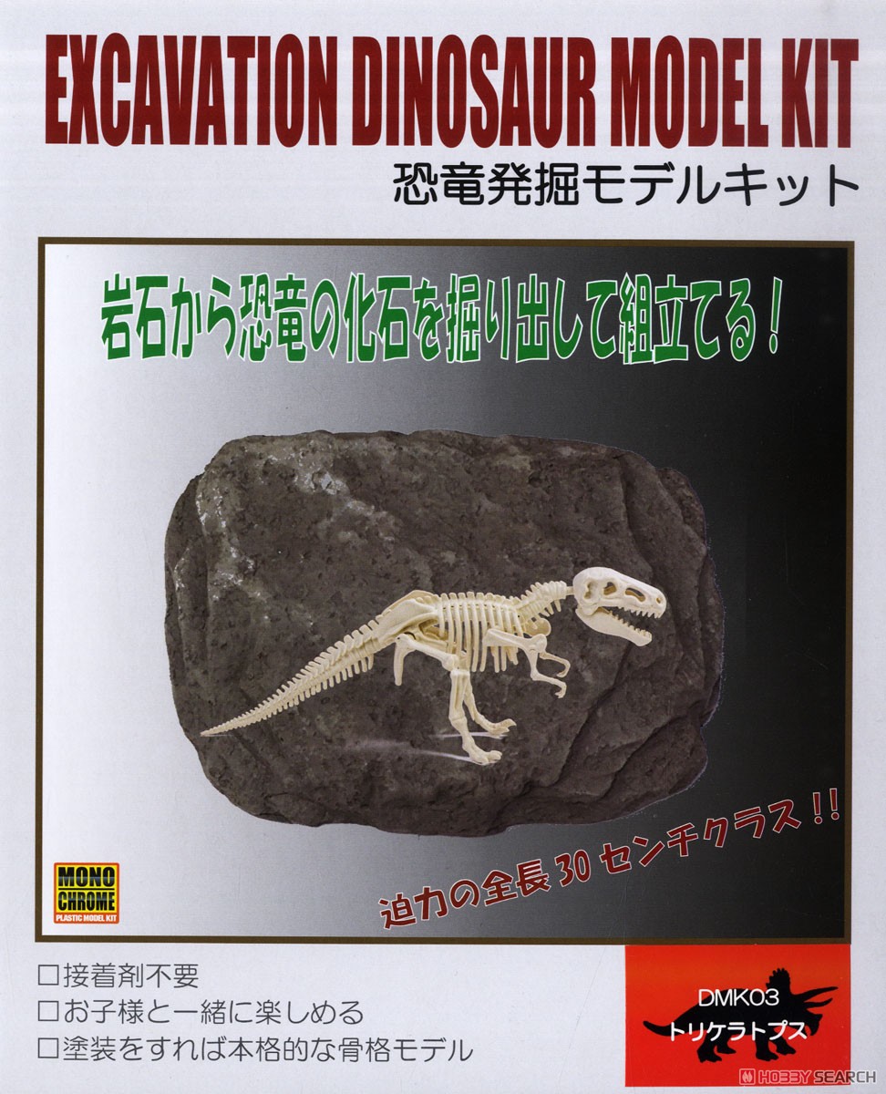 恐竜化石発掘モデル トリケラトプス (プラモデル) パッケージ1