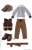 PNS Traveling Boy Set -Alvastaria Outfit Collection- (Brown x Saxe) (Fashion Doll) Item picture1