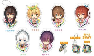 Hensuki: Are You Willing to Fall in Love with a Pervert, as Long as She`s a Cutie? Trading Acrylic Badge Stand Key Chain (Set of 6) (Anime Toy)