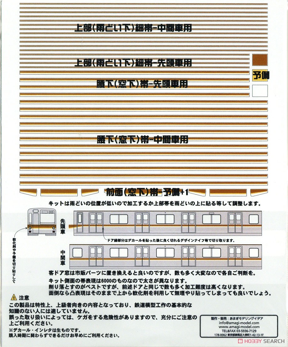 ラインデカール(3) 副都心 7000系タイプ 8輌 ラインデカールセット #2版 (鉄道模型) 商品画像3