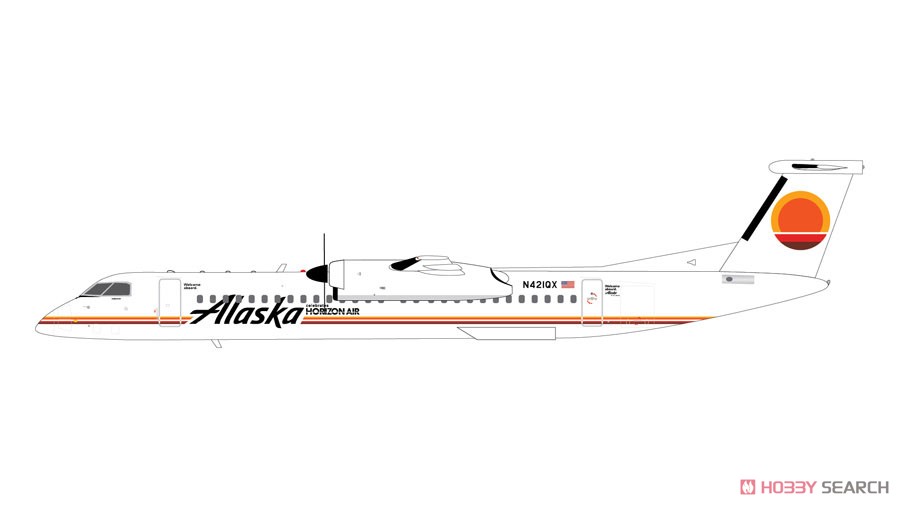 Dash 8 Q400 アラスカ航空/ホライゾン航空 N421QX (1981 レトロカラー) (完成品飛行機) その他の画像1