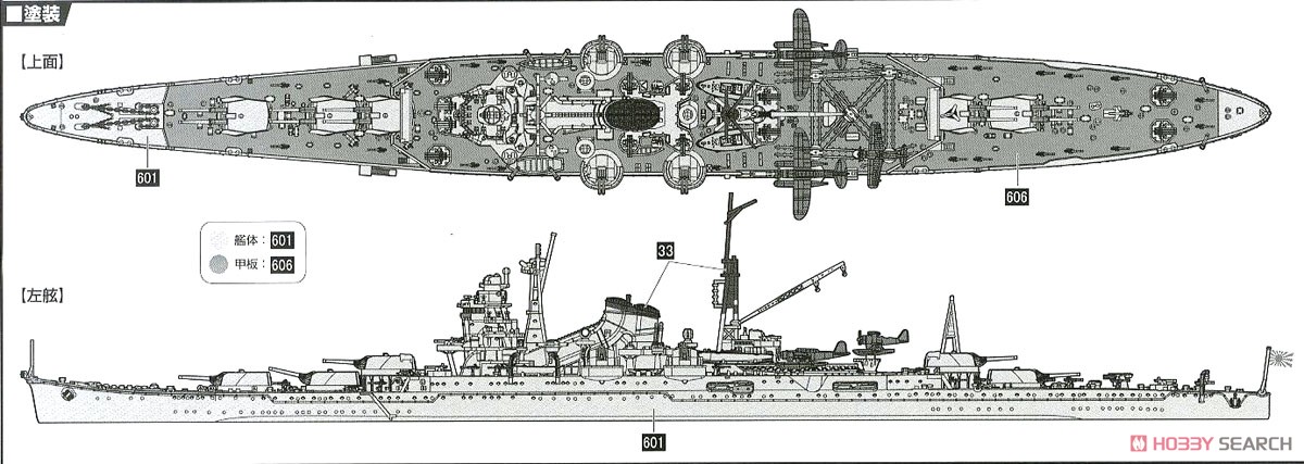 日本海軍重巡洋艦 鈴谷 (昭和19年/捷一号作戦) (プラモデル) 塗装2