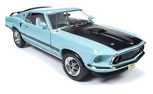 1969 Ford Mustang Mach 1 (Class of 1969) Azteca Aqua Blue (Diecast Car)