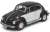 VW Beetle Matte Black/White (Diecast Car) Item picture1