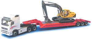 Volvo FH12 with Excavator EC210 (Diecast Car)