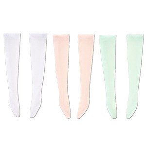 PNS See-through Over Knee Socks B Set (Lavender, Pink, Mint) (Fashion Doll)