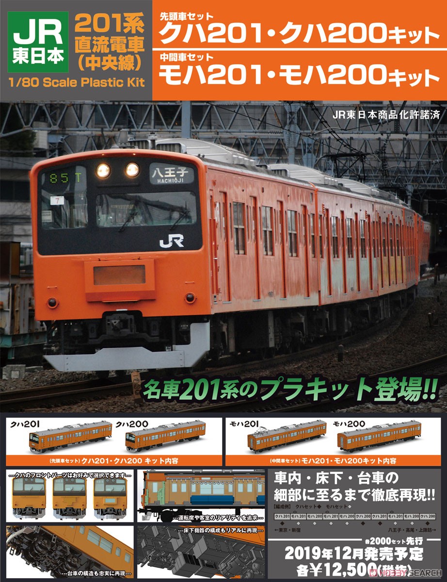 1/80 JR東日本 201系 直流電車 (中央線快速) クハ201・クハ200キット 先頭車 (組み立てキット) (鉄道模型) その他の画像13