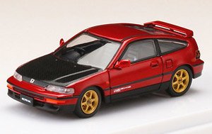 Honda CR-X SiR (EF8) / カスタムバージョン+カーボンボンネット Red Pearl (ミニカー)